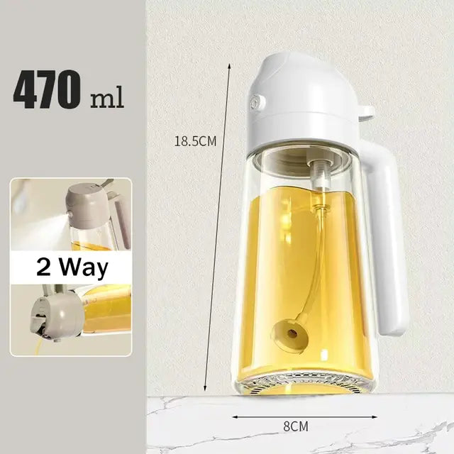 2 in 1 Glass Oil Sprayer & Dispenser