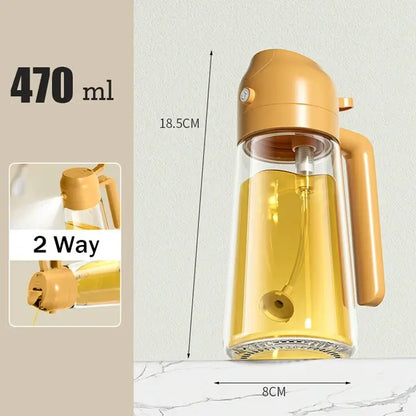 2 in 1 Glass Oil Sprayer & Dispenser